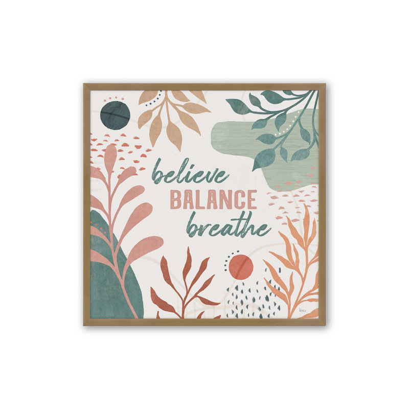 Motif de la sagesse sauvage II, H 13,75 po x l 13,75 po, Cadre d'angle ouvert brossé doré
