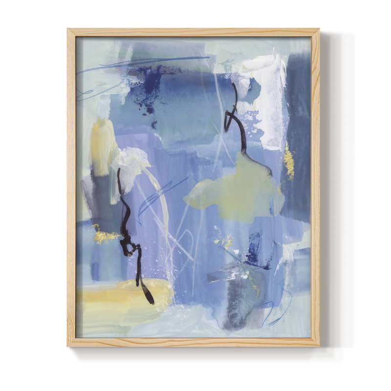 «The Whispering Sea I», reproduction encadrée - bois massif, Naturel, H 15 po x l 12 po