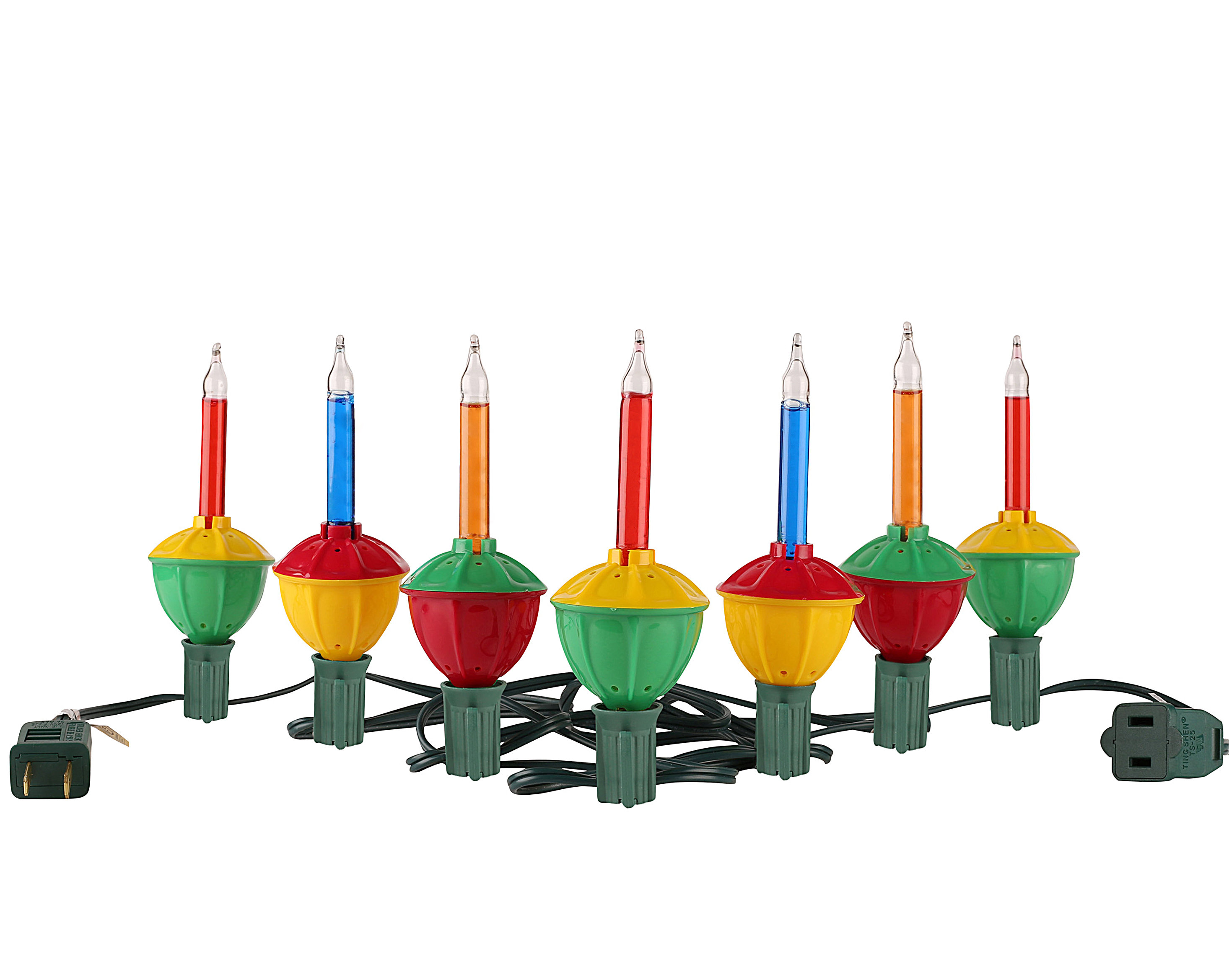 Tupkee Christmas Bubble Lights Set of 7 MultiColor Lights Bubble