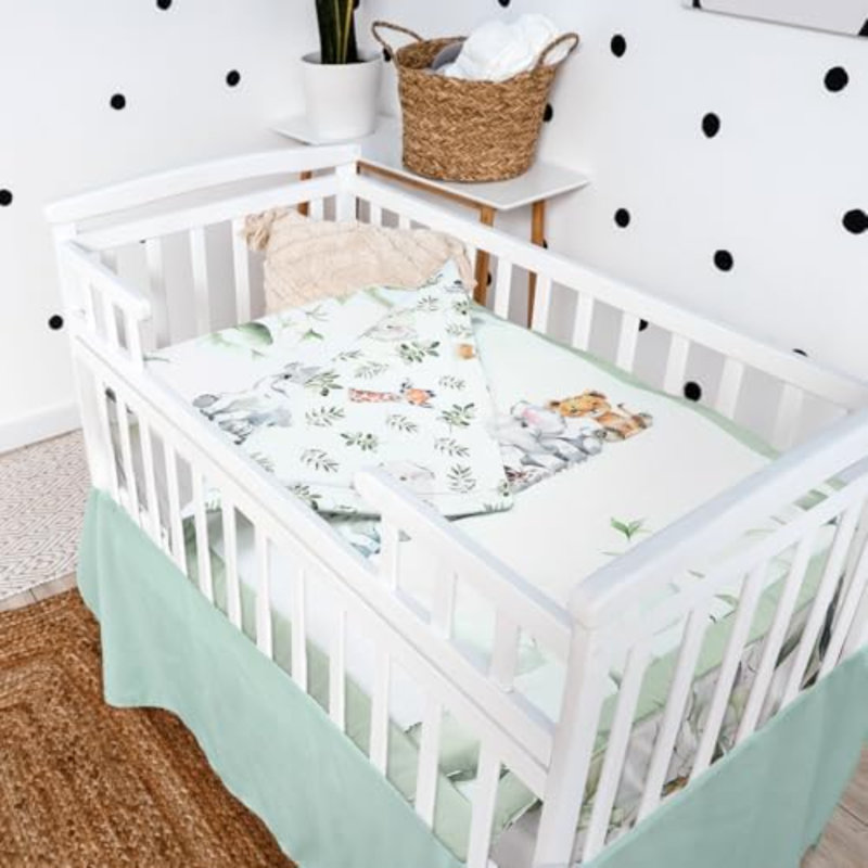 Ensemble de literie pour lit de bébé 3 pièces, animaux de safari, dinosaures, ours, forêt