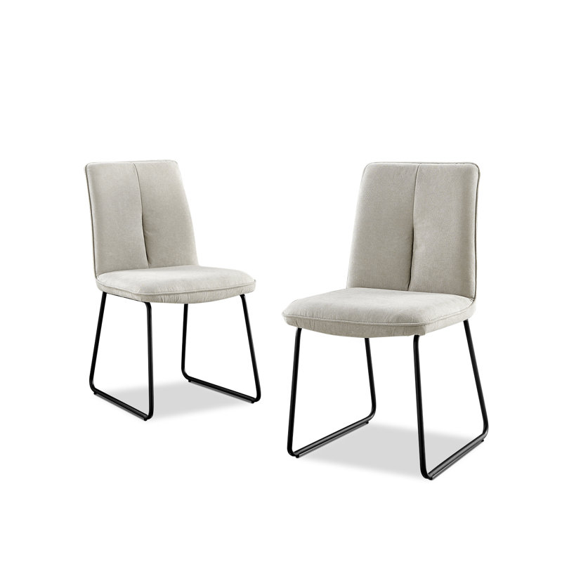 Eubanks Luxury Fabric Upholstered Dining Chair - Minimalist Modern Home, Taupe