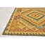 Tapis intérieur de la laine noué la orange/jaune 3 pi x 3 pi 5 po one-of-kind-main Lorain