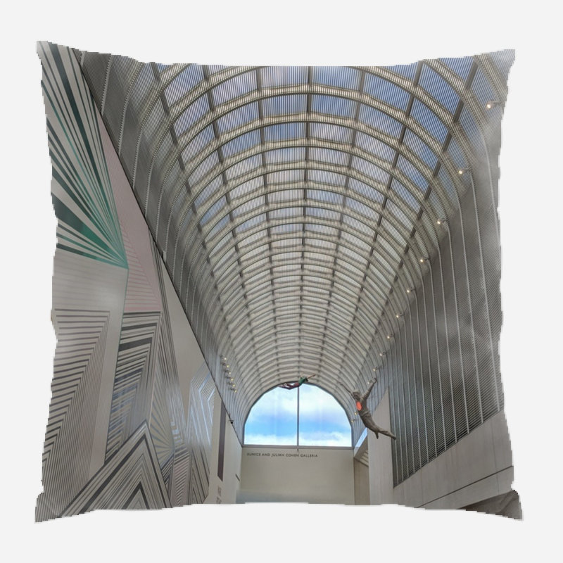 Architecture Geometric Microsuede Reversible Throw Pillow