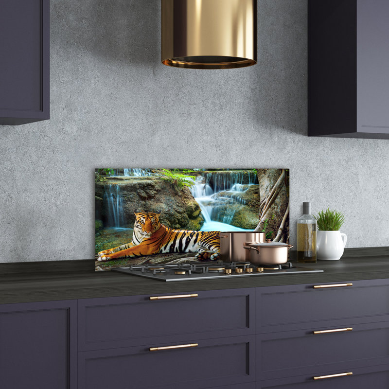 Nondalton 50cm W x 100cm L Glass Peel and Stick Panel