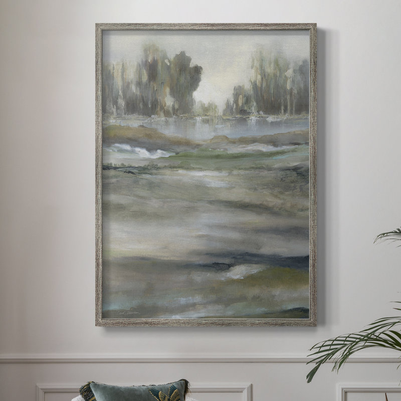 Lake Solitude, reproduction encadrée - bois massif, H 30 po x l 24 po