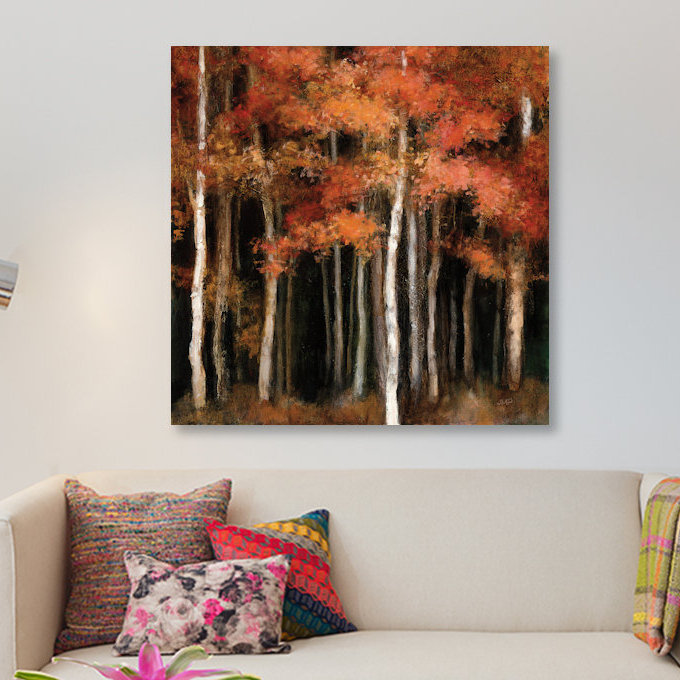 « octobres », reproduction d’impression sur toile tendue, H 12 po x l 12 po x P 0,75 po, Toile tendue, Pas de tapis