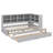 Daybed With 2 Storage Drawers And L-Shaped Storage Cabinets, Solid Wood Sofa Bed Daybed Frame With LED Light And USB Ports-1053199181