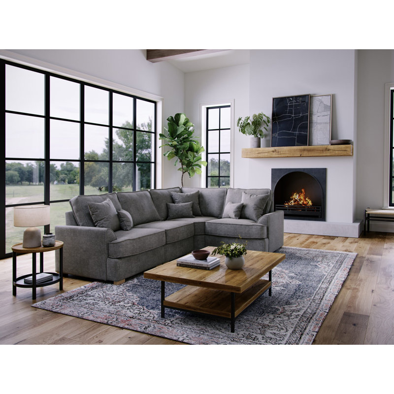 Chadwic 4 Seater Sofa, Grey, Right Hand Facing
