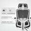 Fauteuil de bureau ergonomique inclinable en filet, noir-1490307661