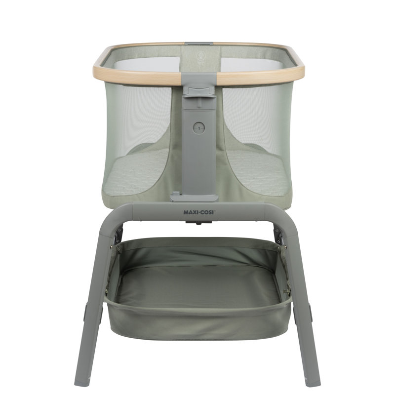Iora Bedside Crib with Mattress, Green