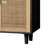 Elegant And Functional 4-Door Rattan Decorative Storage Cabinet, Ideal For Bedroom, Living Room, And Office With Easy Assembly