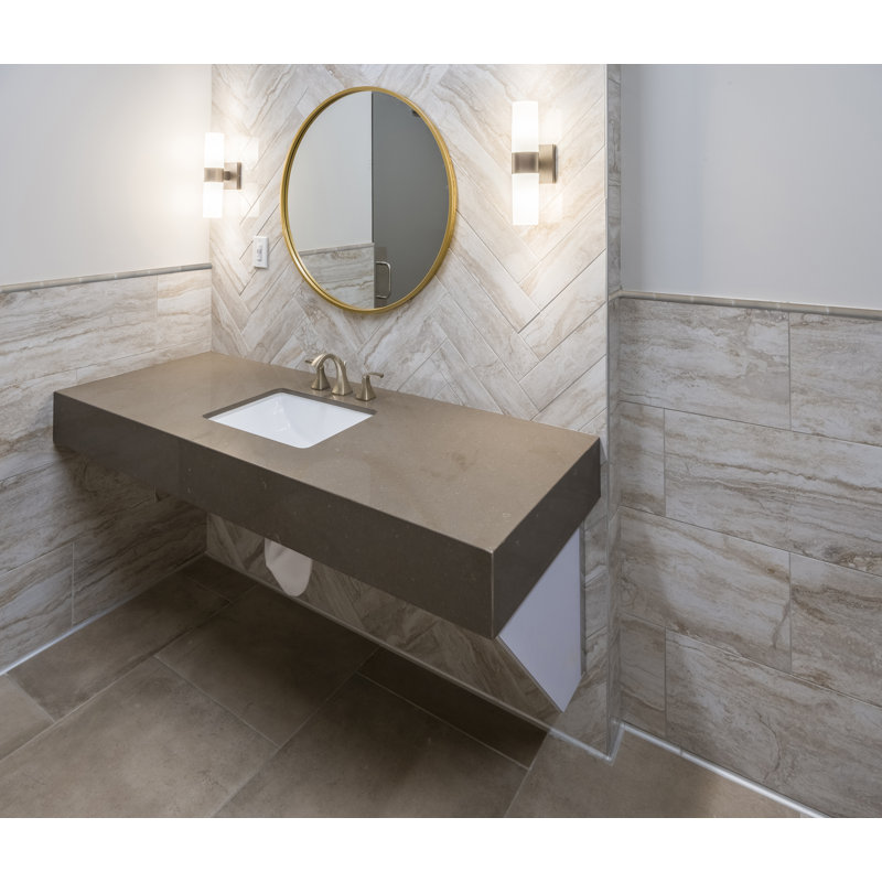 0.63 in. x 6 in. Glossy Ceramic Quarter Round Tile Trim, Celeste Blanc