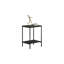 Ensemble de table rustique 3 pièces Table basse 1X Table de bout 2X Table de bout style minimaliste à deux niveaux avec finition noire-119971737
