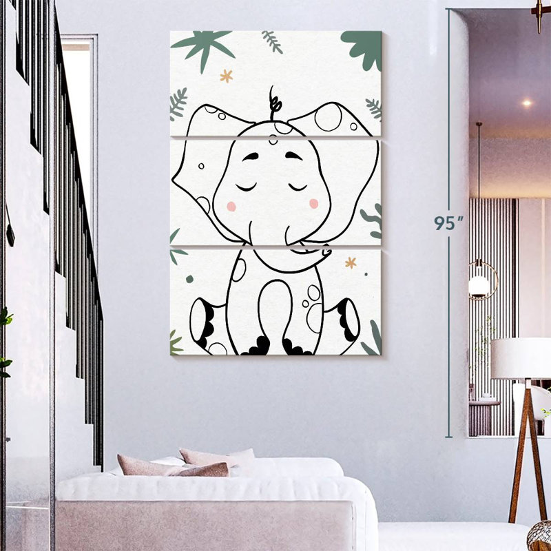 Bébé éléphant Ashelle, H 74 po x l 48 po