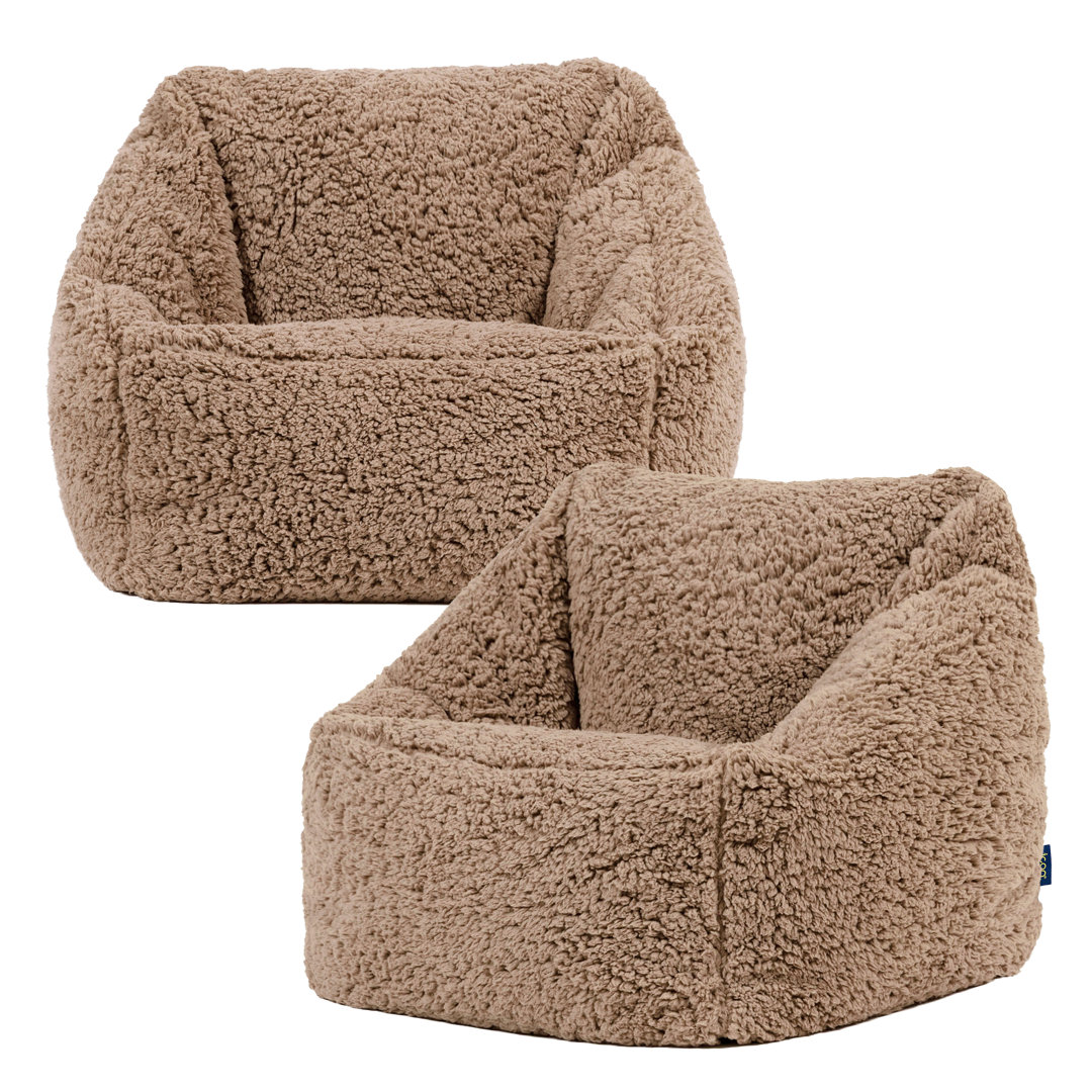 icon Kids Teddy Bear Armchair Bean Bag Grey Childrens Bean Bags Set of 2