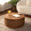 Round Rattan Coffee Table With Lift-Off Lid Storage