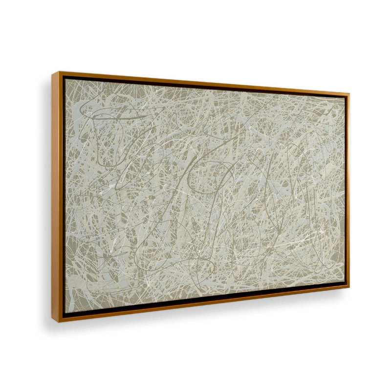 Abstract Sandstorm Canvas Print in a Frame, Polished Gold, 24.75" H x 36.75" W