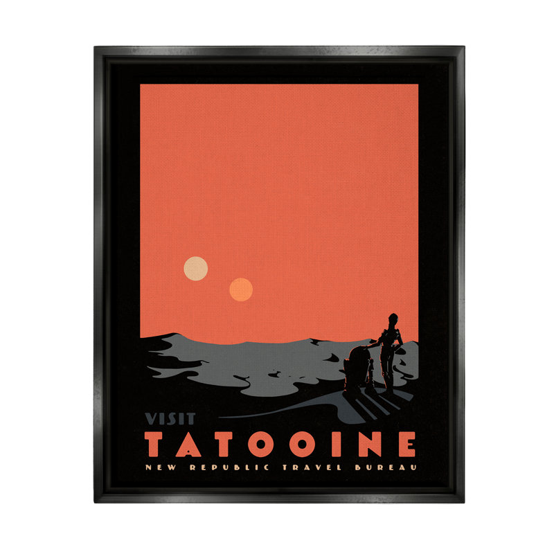 "Tatooine Vast Science Fiction Land" par Matheus Lopes Castro - cadre flottant, impression sur toile