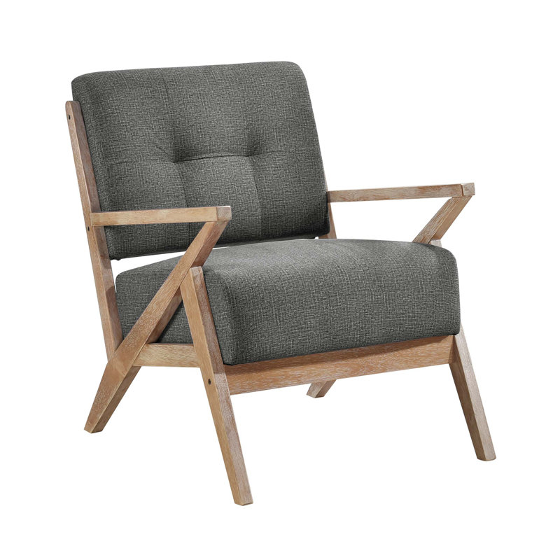 Chaise d'appoint moderne capitonnée 1pc, Gris foncé