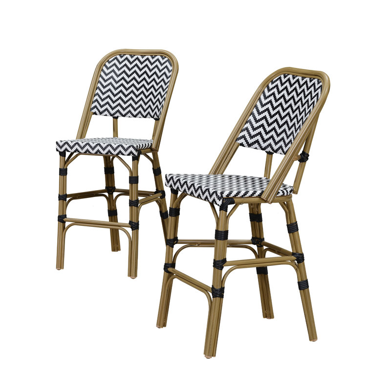 Tabouret de bar 42,13 po Frates, Noir