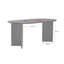 Table de salle à manger élégante et moderne, couleur travertin, capacité de 70 lb | Panneau de particules enduit 100% mélamine, dimensions: 70,9 po x 29,5 po x 35,4 po | Design élégant en marbre beige uni pour les maisons et les salles à manger contemporaines-1584978269