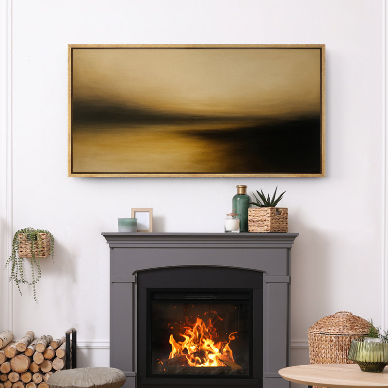 Grande impression sur toile encadrée, impression de paysage abstrait pour la décoration intérieure moderne, Naturel