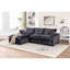 Canapé modulaire 103 po avec méridienne en forme de L, canapé modulaire désossé large de 103 po pour le salon, aucun assemblage requis-632149025