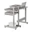 Bureau d'ordinateur complet, gris