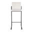 Ensemble de 2 tabourets de bar contemporains en velours à haut dossier avec structure en acier noir, chaises de comptoir à hauteur fixe pour îlot de cuisine-549088684