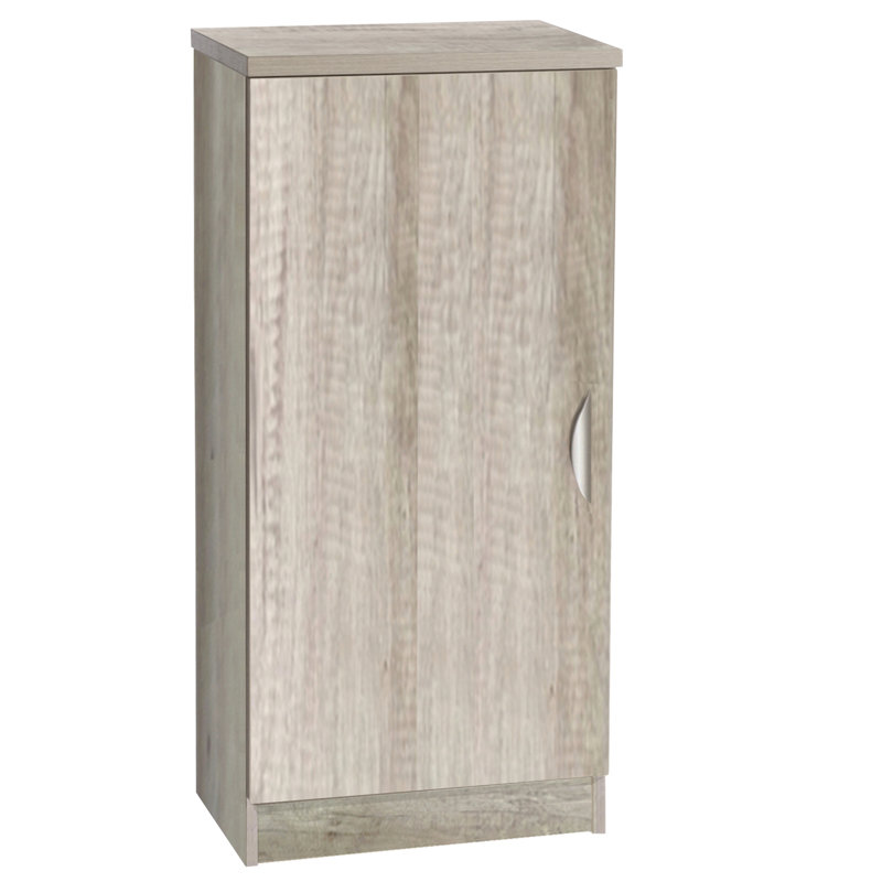 Decarlo 1 -Door 18 -Shelf Storage Cabinet, Grey Nebraska