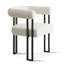 Ensemble de salle à manger moderne extensible de 47 à 83 po avec 4 ou 6 fauteuils bouclés Modern-1849630680