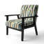 Fauteuil d'appoint rembourré à rayures Serene Green