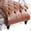 Chaise longue spacieuse, bourre haute et pieds en forme de gourde avec support confortable en mousse de bouleau