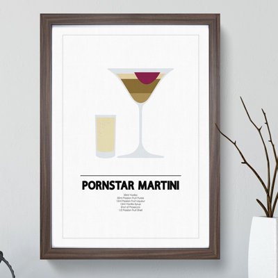 Pornstar Martini Cocktail - Picture Frame Typography
