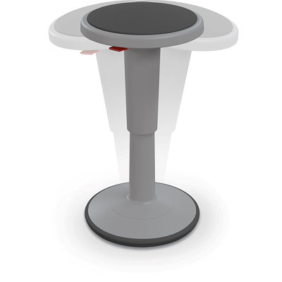  Hierarchy Height Adjustable Active Grow Gray Stool with Swivel Motion