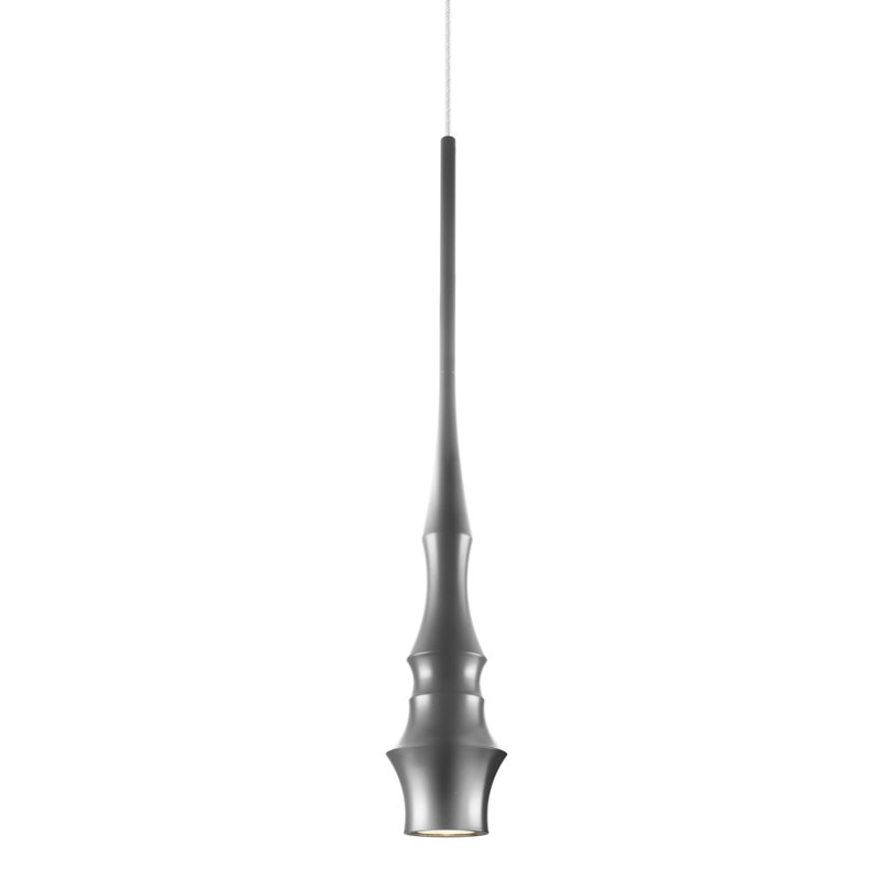 Luminaire suspendu moderne à DEL 1 lumière Polaris, Argent argent