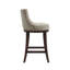 Tabouret de bar en chenille taupe Lucia-113050971-128620582-113050972