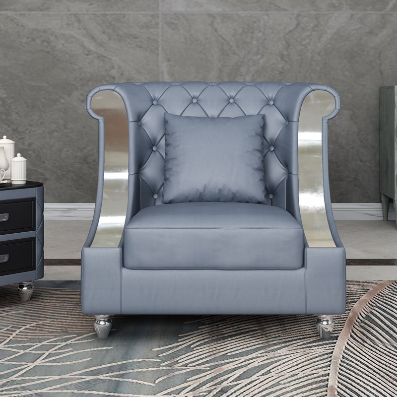 Mayfair Collection Club Chair, Gray