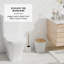 Ensemble complet d'accessoires de salle de bain 13 pièces avec accents en bambou, poubelle, brosse de toilette, 2 tapis de bain et 5 paniers de douche inclus-124006150