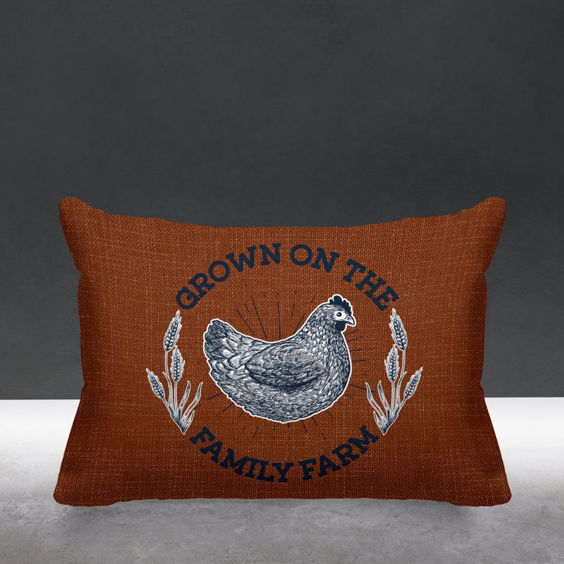 Coussin intérieur / extérieur Rusty Farm House, Orange brûlé