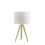 Lampe de table moderne à trépied réglable en laiton / or brillant 35,5 "- 25,75" H