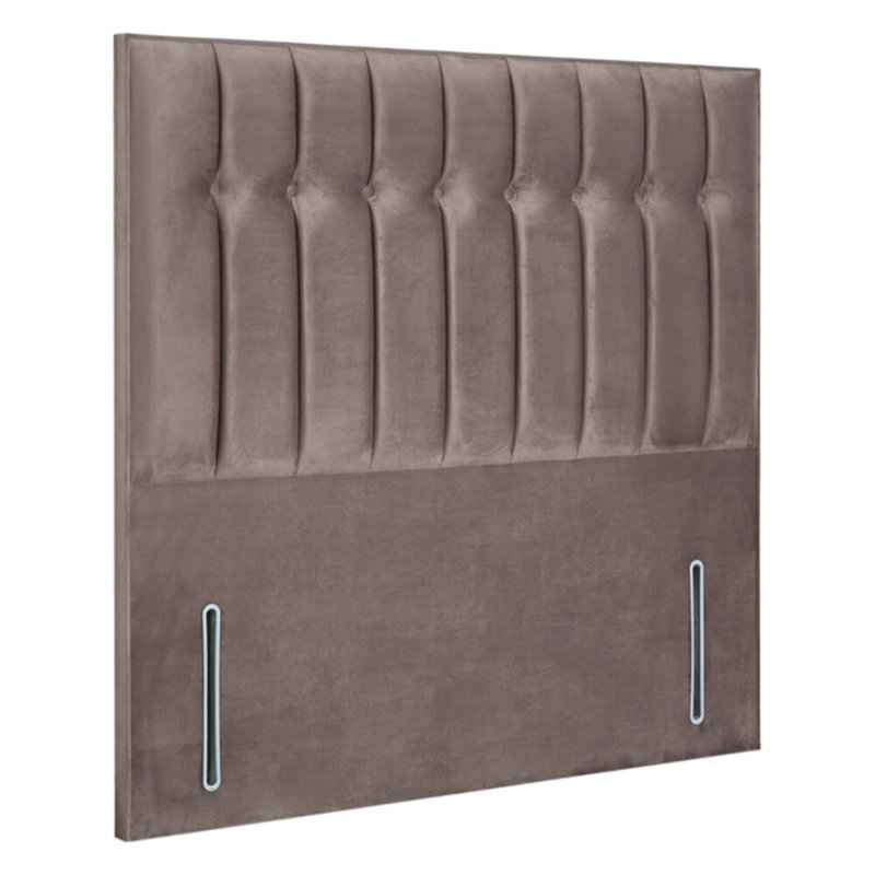 Robbins Upholstered Headboard, Small Double (4'), Plush Mole, Velvet