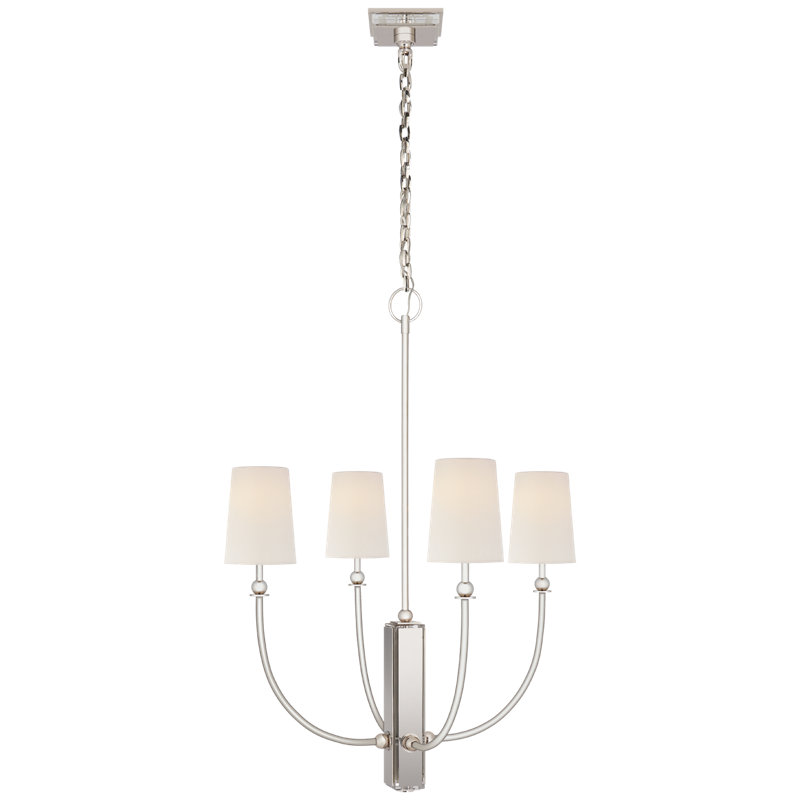 Hulton 4 - Light Chandelier, Polished Nickel