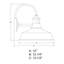 Lampe de grange d'extérieur à 1 ampoule Gunnora avec poussière à l'aube-800128794-733323029
