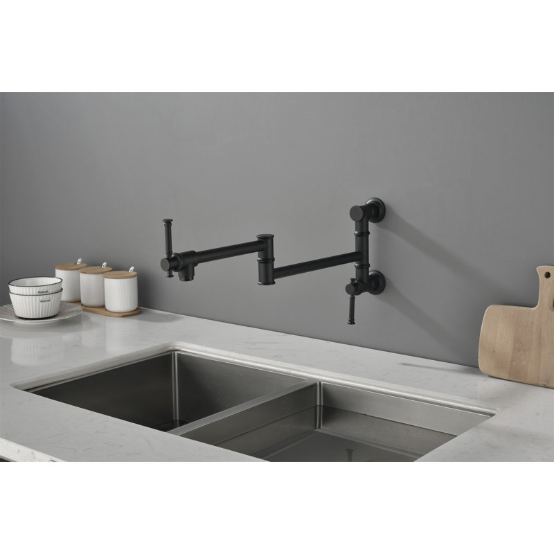 Robinet remplisseur mural, Noir mat