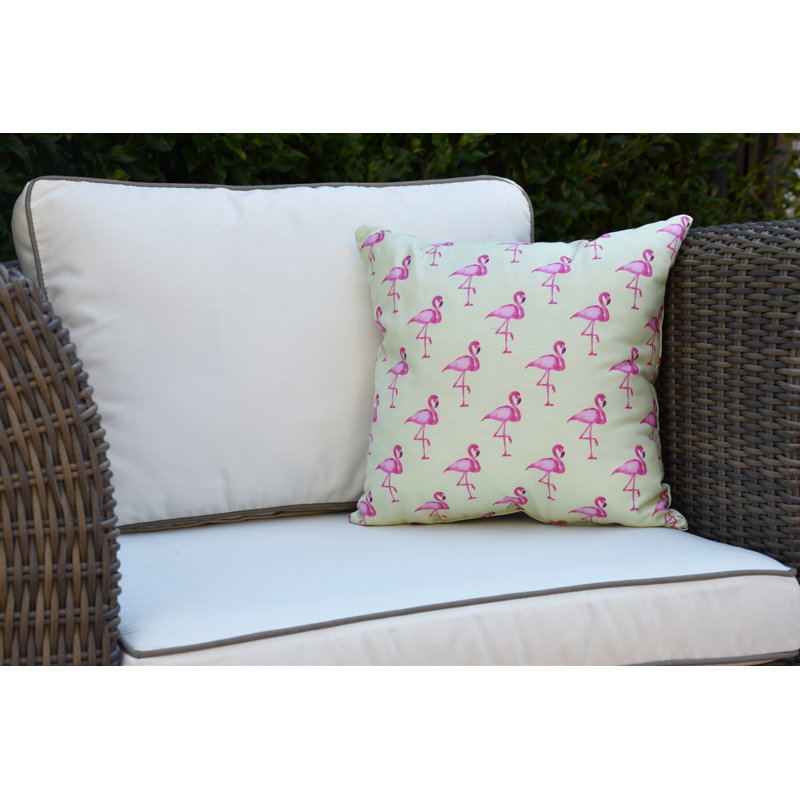 Palm Beach Outdoor Reversible Throw Pillow, Light Green, 16" x 16"