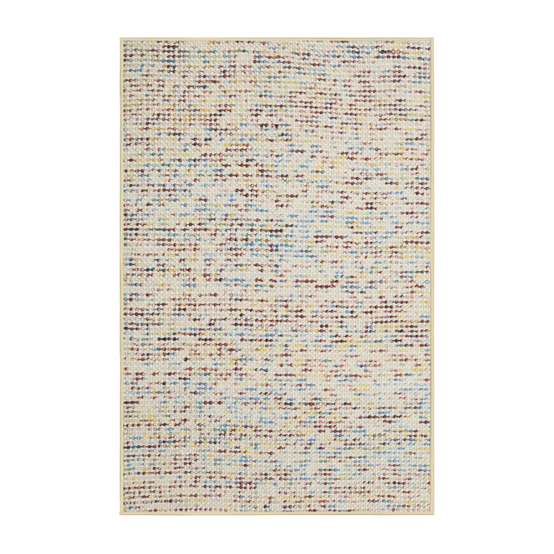 Tapis de zone gris/beige contemporaine, Rectangle 2 pi x 4 pi