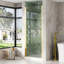 Porte de douche pivotante semi-cadrée 32 "x 72" avec verre trempé transparent de 1/4 pouce (6mm) et poignée, or brossé-124870117