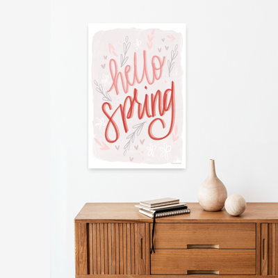 Hello Spring Abstract Contemporary Spring Art