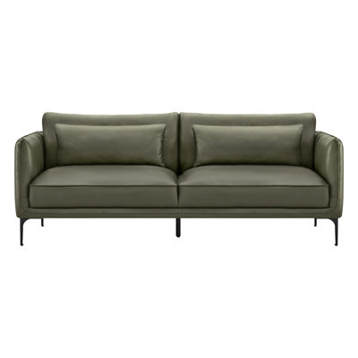 Rae 84'' Genuine Leather Upholstered Sofa